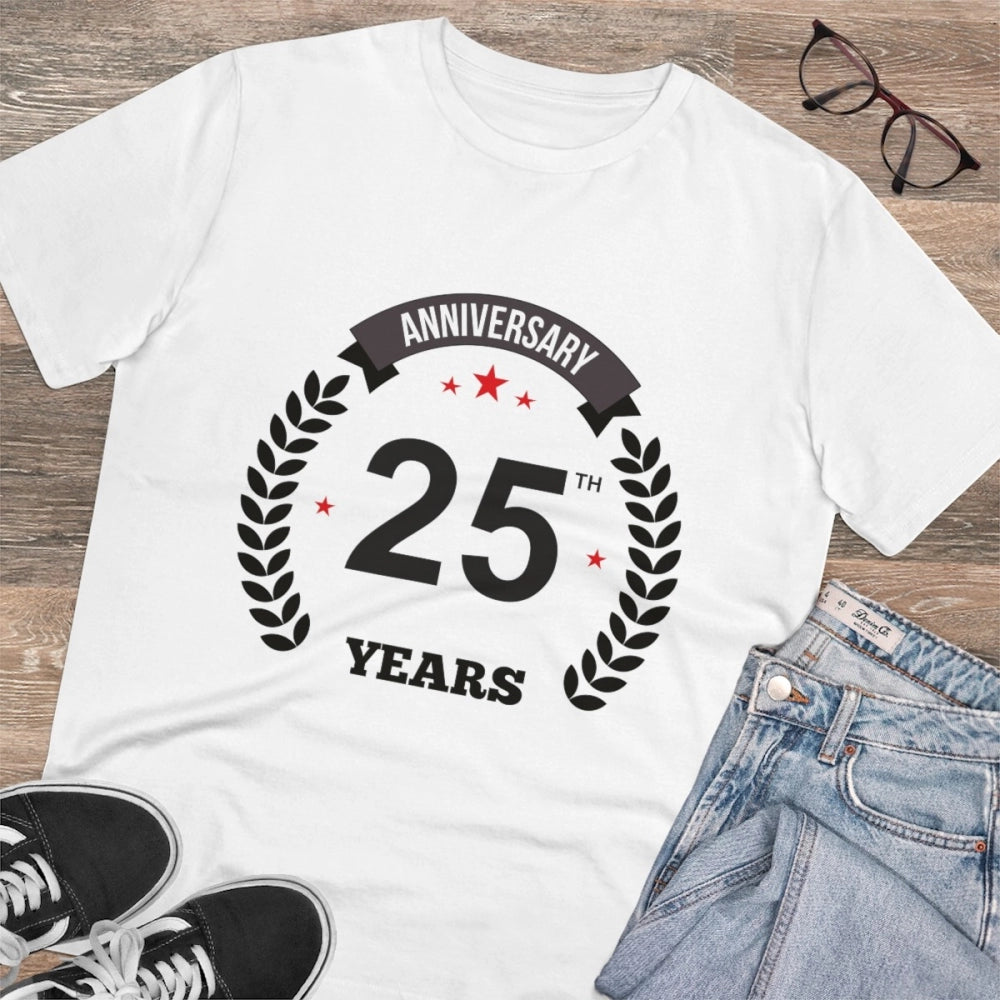 Men's PC Cotton 25th Anniversary Printed T Shirt