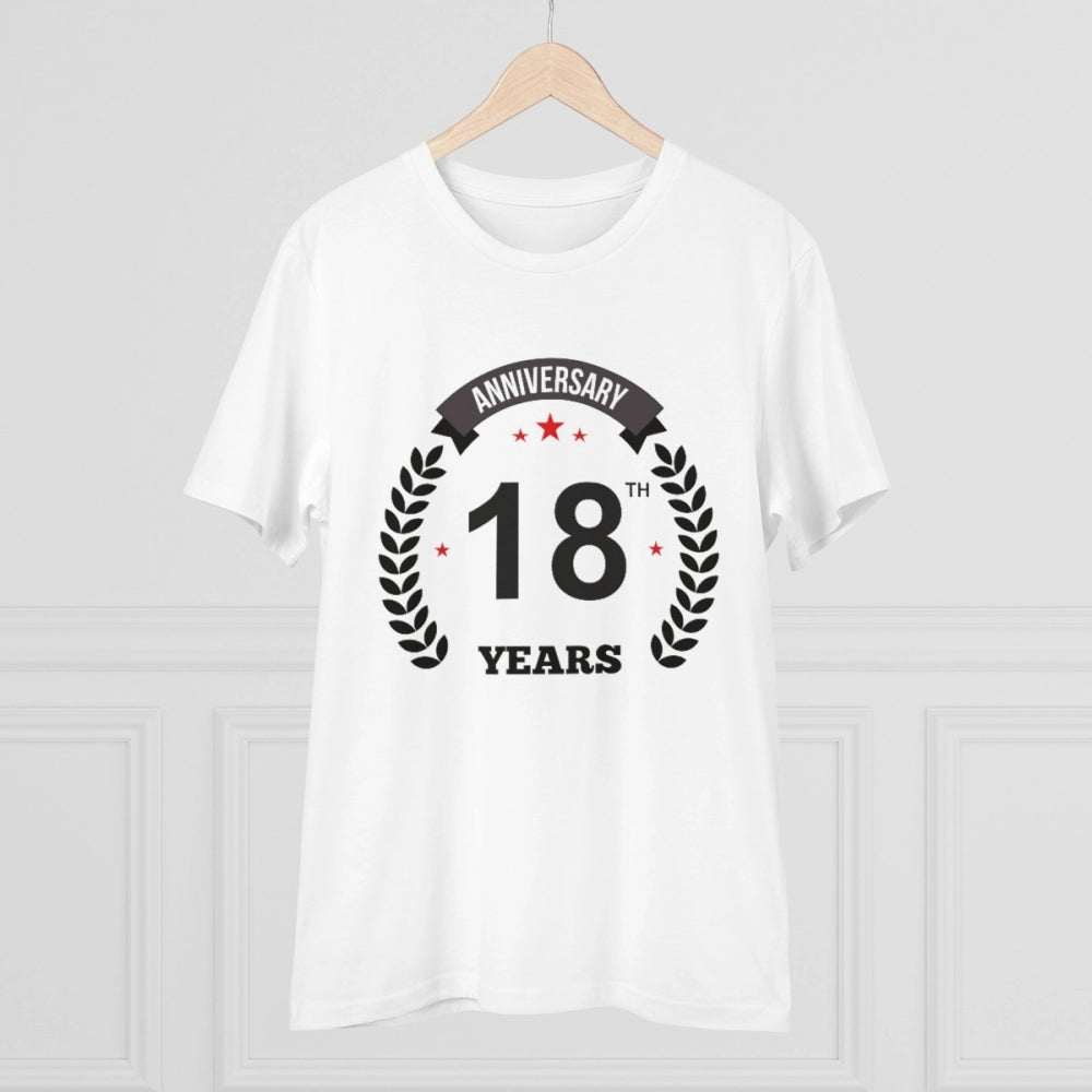 Men's PC Cotton 18th Anniversary Printed T Shirt