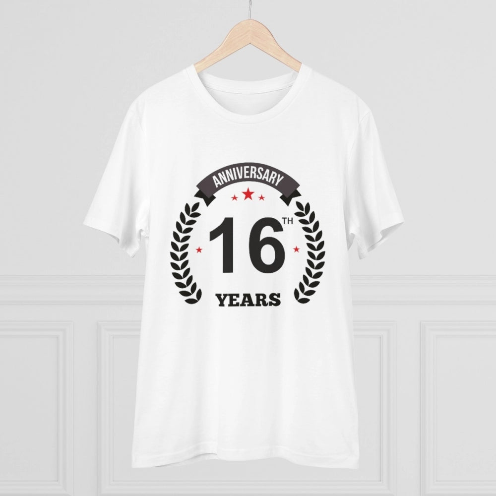 Men's PC Cotton 16th Anniversary Printed T Shirt