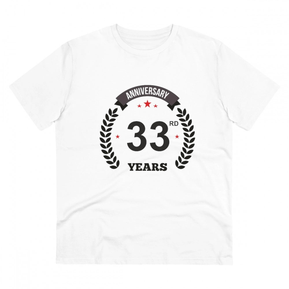 Men's PC Cotton 33rd Anniversary Printed T Shirt