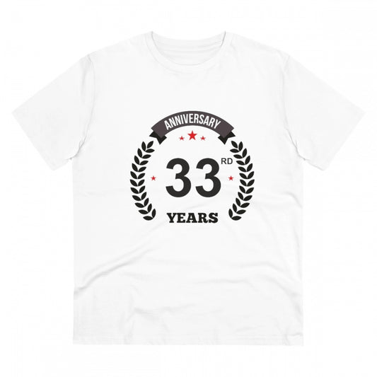 Men's PC Cotton 33rd Anniversary Printed T Shirt