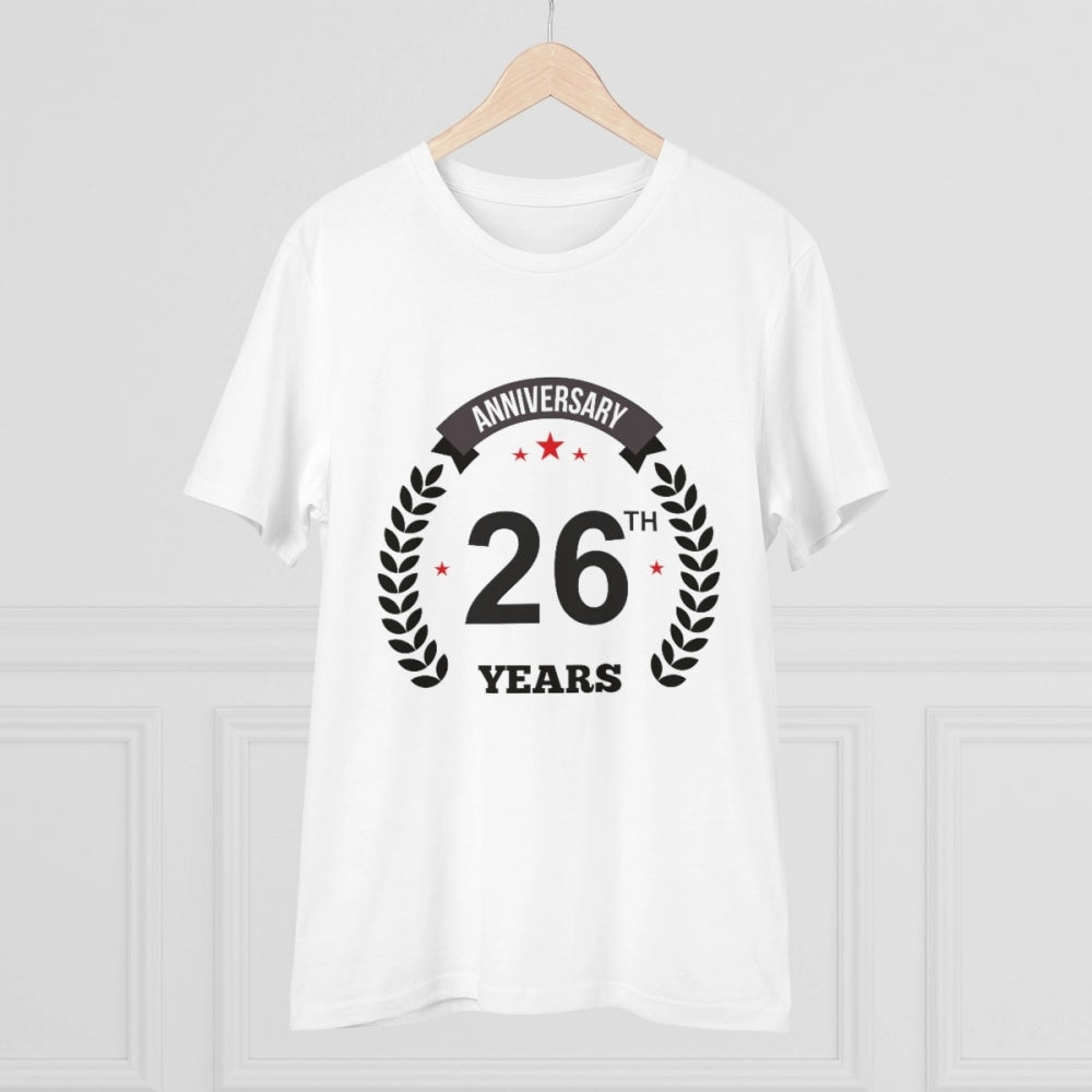 Men's PC Cotton 26th Anniversary Printed T Shirt