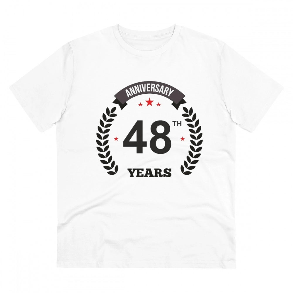 Men's PC Cotton 48th Anniversary Printed T Shirt