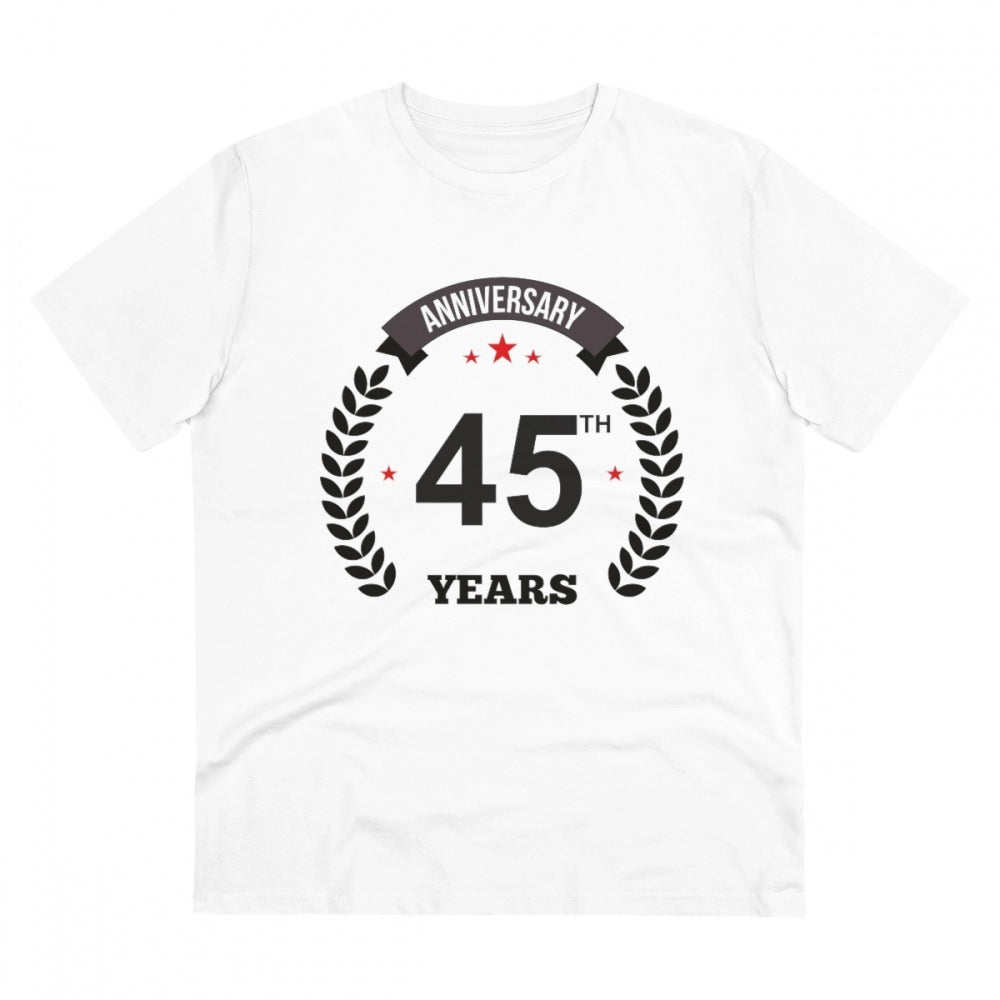 Men's PC Cotton 45th Anniversary Printed T Shirt