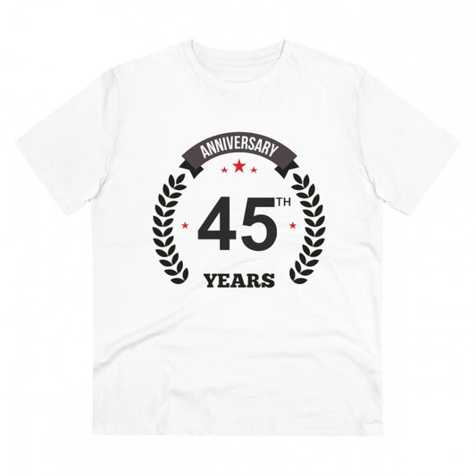 Men's PC Cotton 45th Anniversary Printed T Shirt