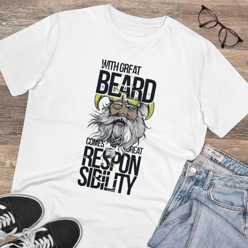 Men's PC Cotton With Great Beard Comes Printed T Shirt