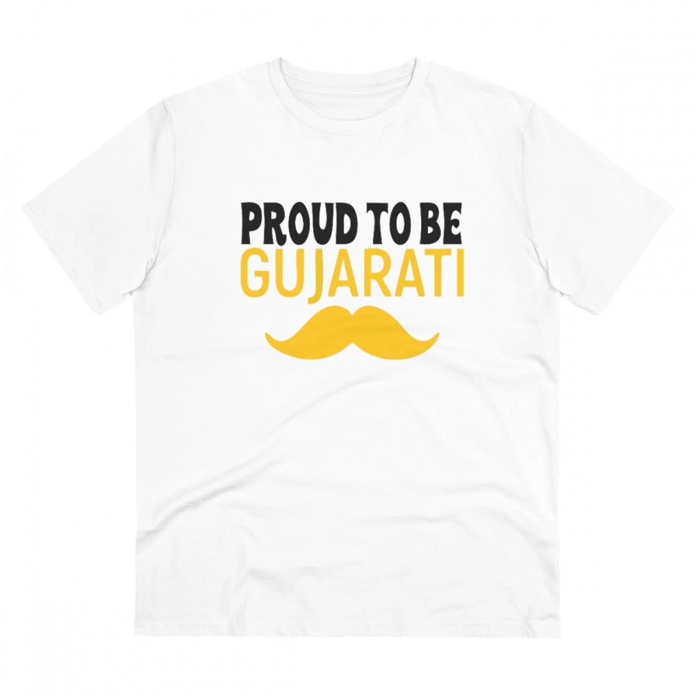 Men's PC Cotton Proud To Be Gujarati Printed T Shirt