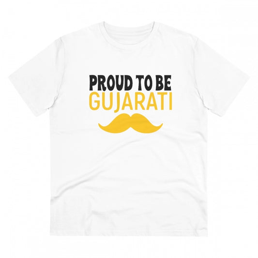 Men's PC Cotton Proud To Be Gujarati Printed T Shirt