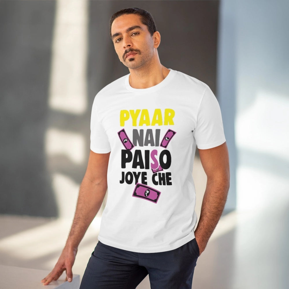 Men's PC Cotton Pyaar Nay Paisa Joy Che Printed T Shirt