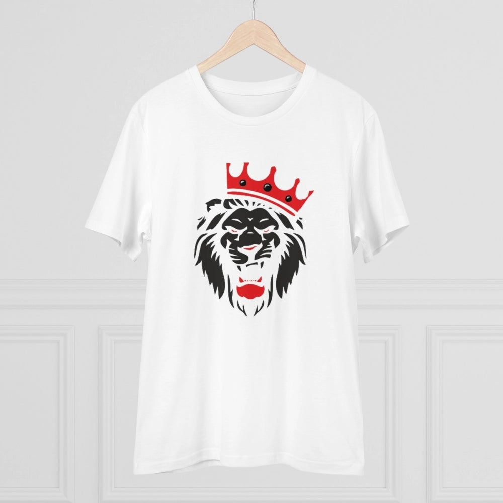 Men's PC Cotton Lion Logo Printed T Shirt