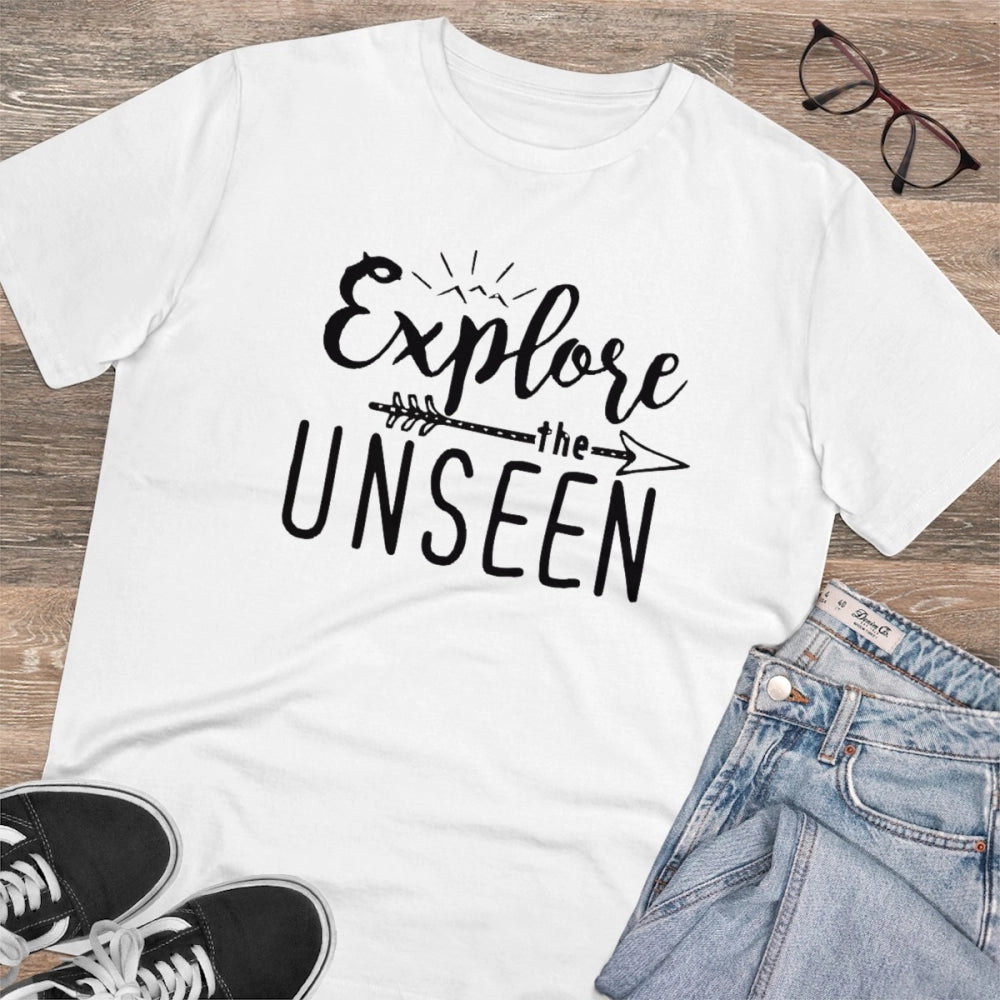 Men's PC Cotton Explore The Unseen Printed T Shirt