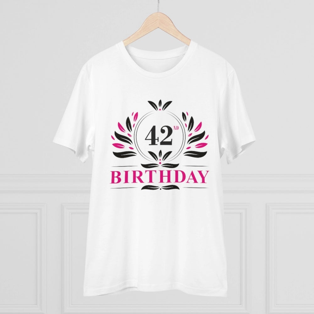 Men's PC Cotton 42nd Birthday Printed T Shirt
