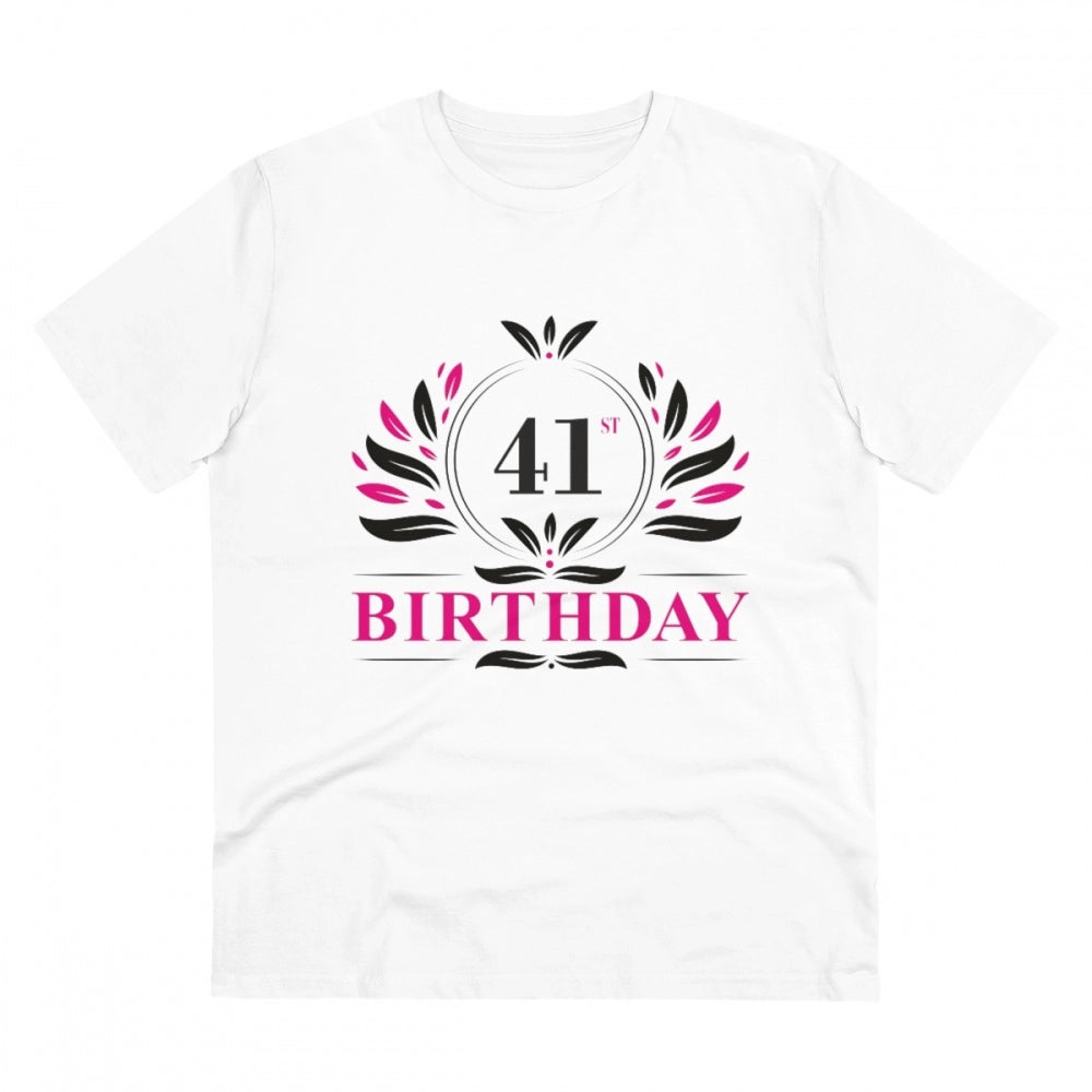 Men's PC Cotton 41st Birthday Printed T Shirt