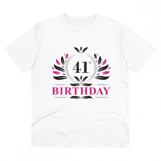 Men's PC Cotton 41st Birthday Printed T Shirt