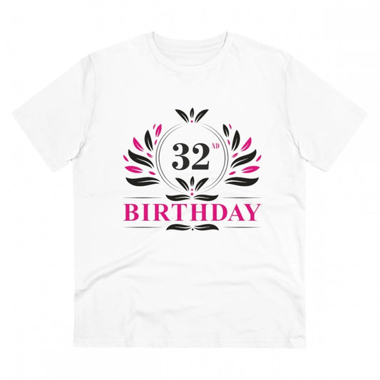 Men's PC Cotton 32nd Birthday Printed T Shirt