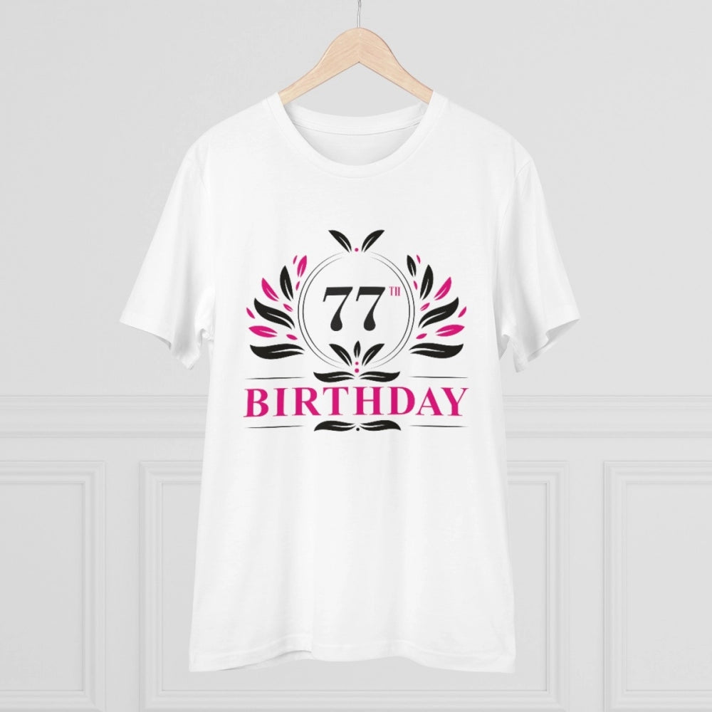 Men's PC Cotton 77th Birthday Printed T Shirt