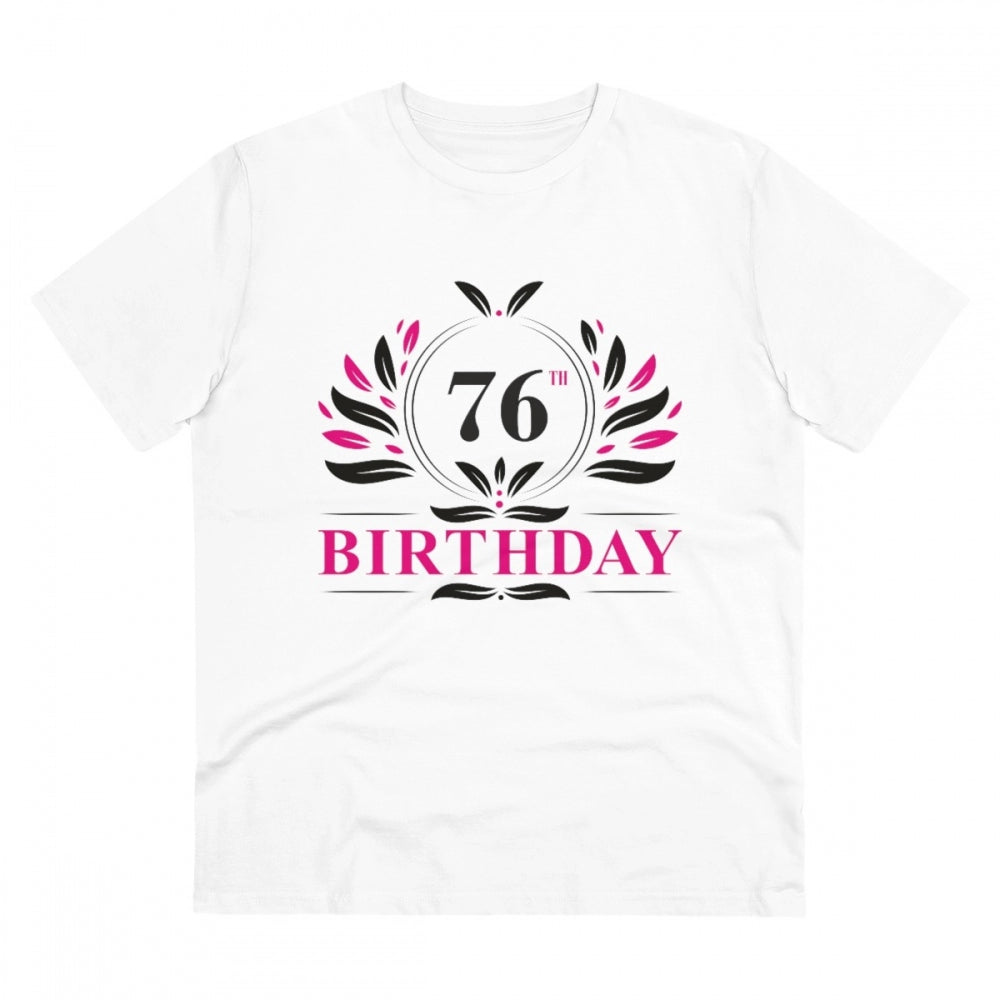 Men's PC Cotton 76th Birthday Printed T Shirt