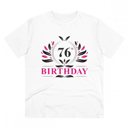 Men's PC Cotton 76th Birthday Printed T Shirt