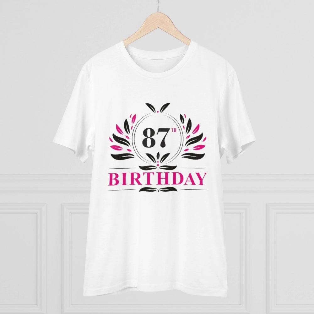 Men's PC Cotton 87th Birthday Printed T Shirt
