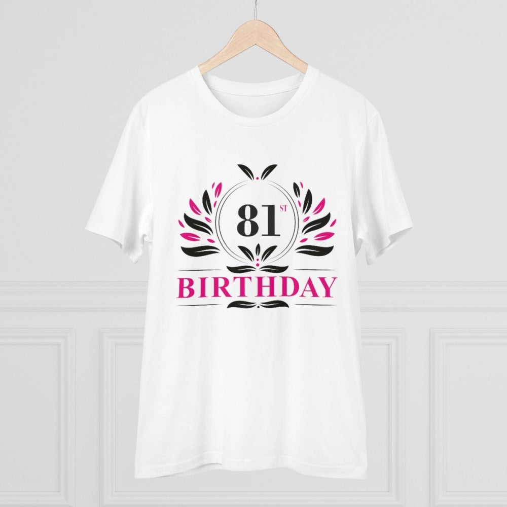 Men's PC Cotton 81st Birthday Printed T Shirt