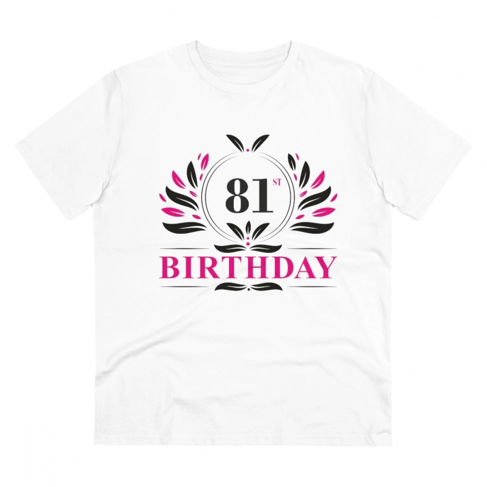 Men's PC Cotton 81st Birthday Printed T Shirt