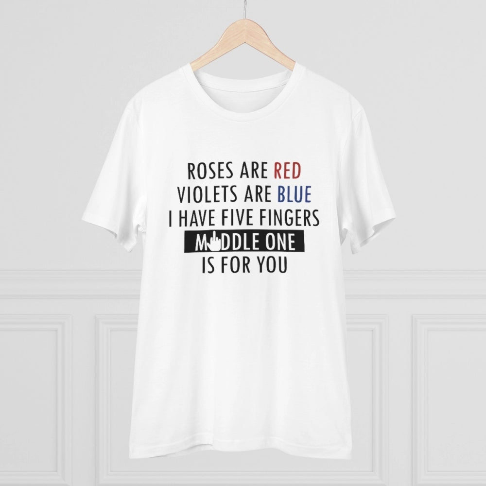 Men's PC Cotton Roses Are Red Printed T Shirt