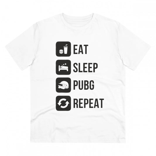 Men's PC Cotton Eat Sleep Pubg Repeat Printed T Shirt
