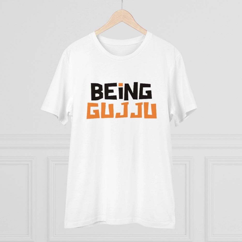 Men's PC Cotton Being Gujju Printed T Shirt