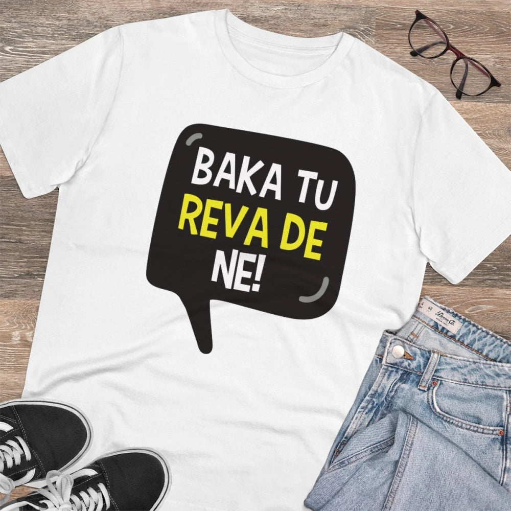 Men's PC Cotton Baka Tu Reva De Printed T Shirt