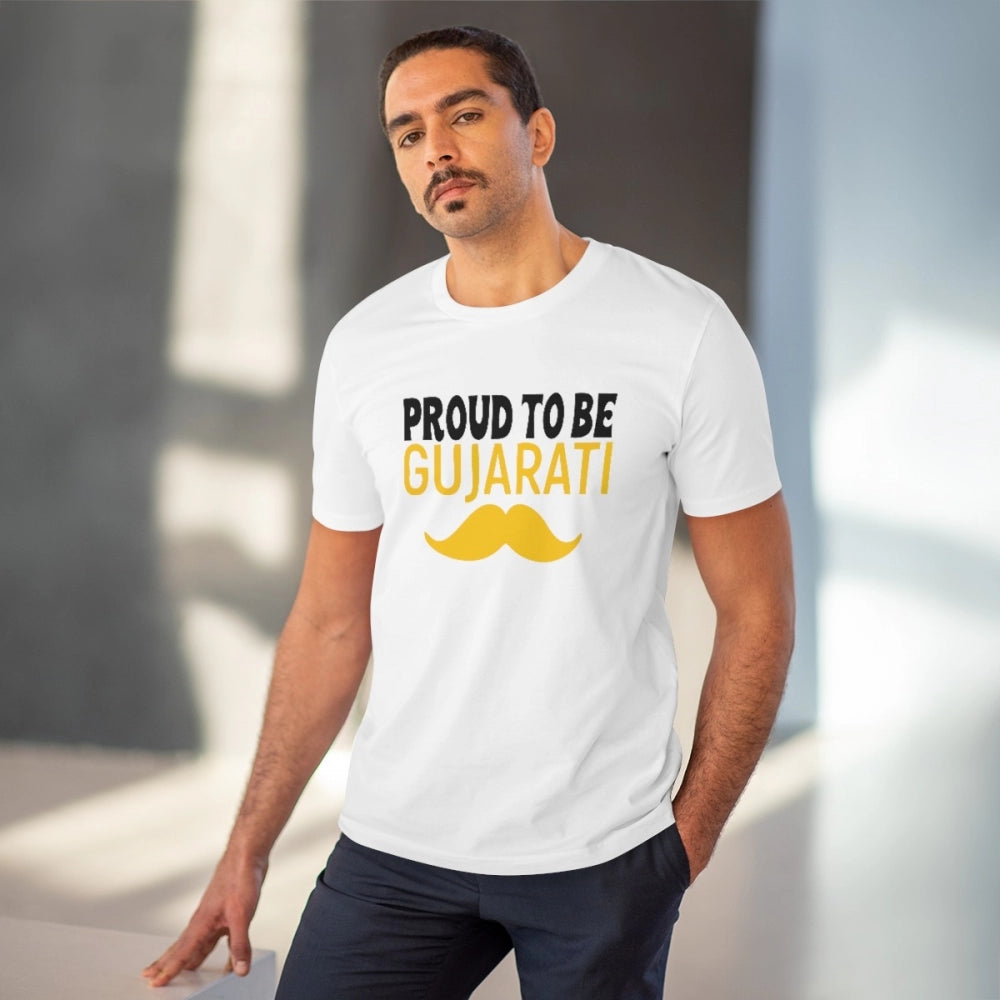 Men's PC Cotton Proud To Be Gujarati Printed T Shirt