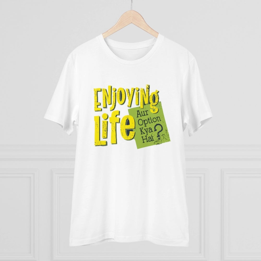 Men's PC Cotton Enjoying Life Printed T Shirt