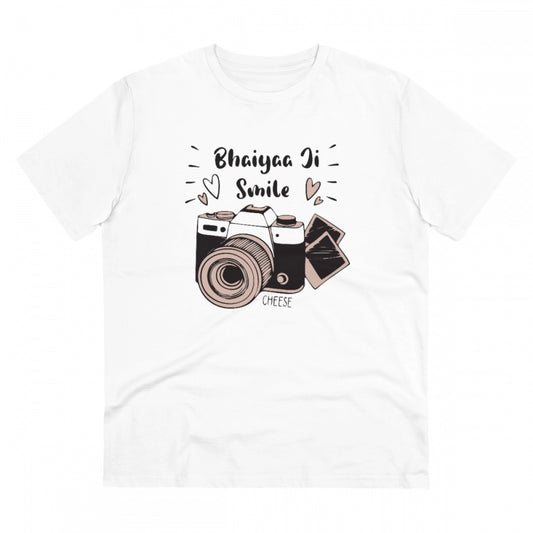 Men's PC Cotton Bhaiya Ji Smile Printed T Shirt