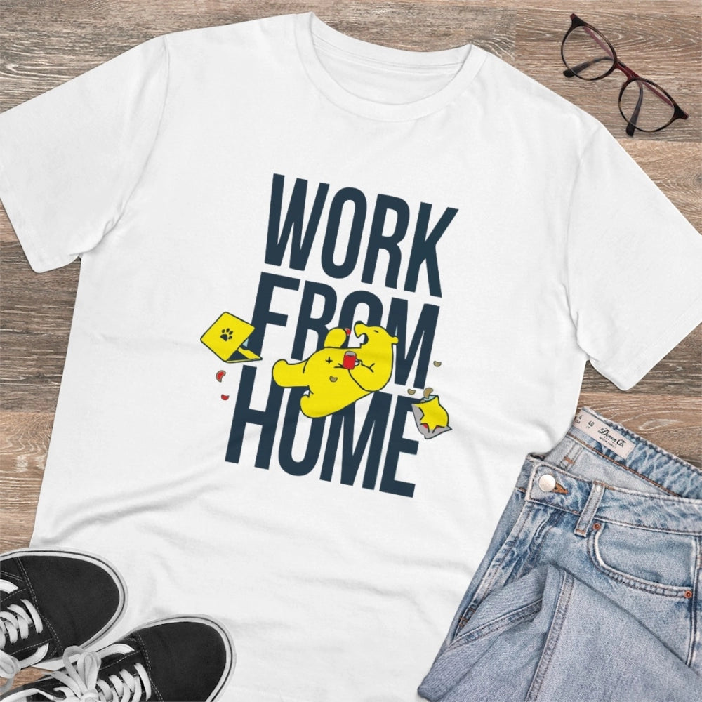 Men's PC Cotton Work From Home Desing Printed T Shirt