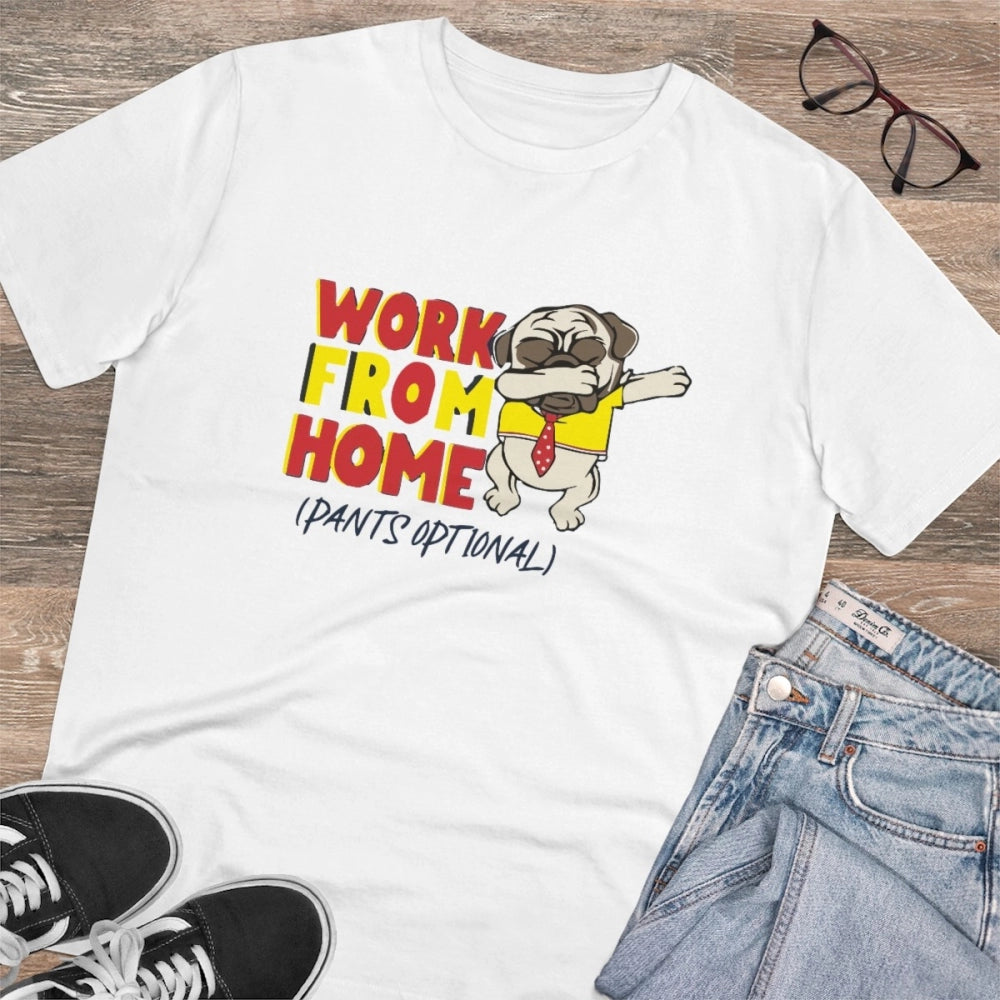 Men's PC Cotton Work From Home Desing Printed T Shirt
