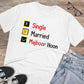 Men's PC Cotton Single Married Majbur Printed T Shirt