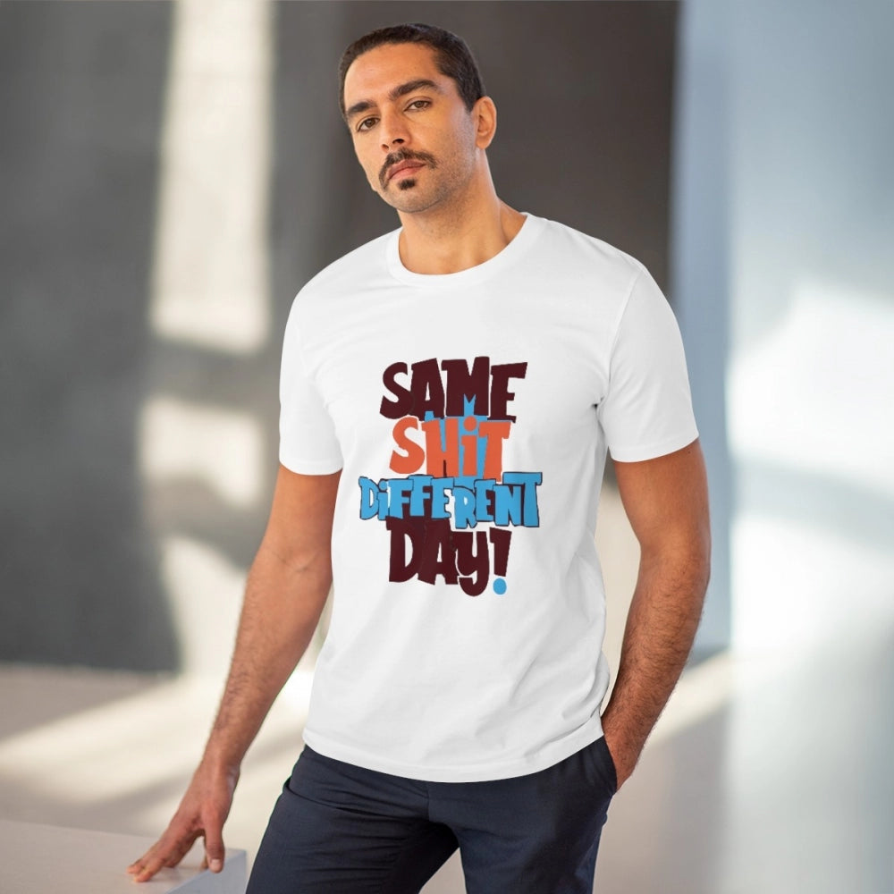 Men's PC Cotton Same Shit Different Day Printed T Shirt