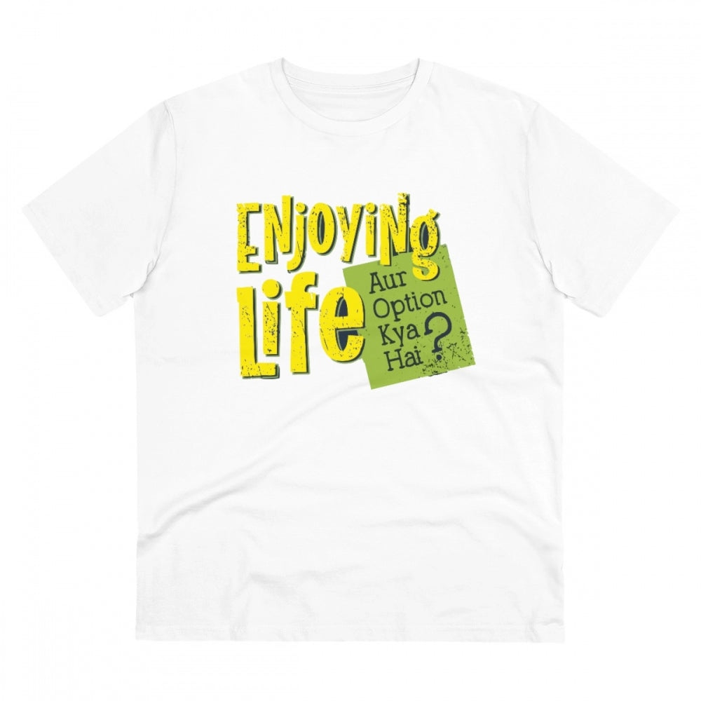 Men's PC Cotton Enjoying Life Printed T Shirt