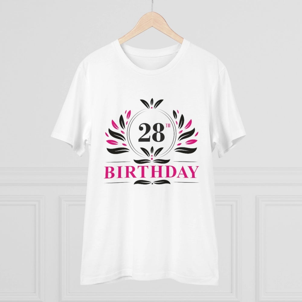 Men's PC Cotton 28th Birthday Printed T Shirt