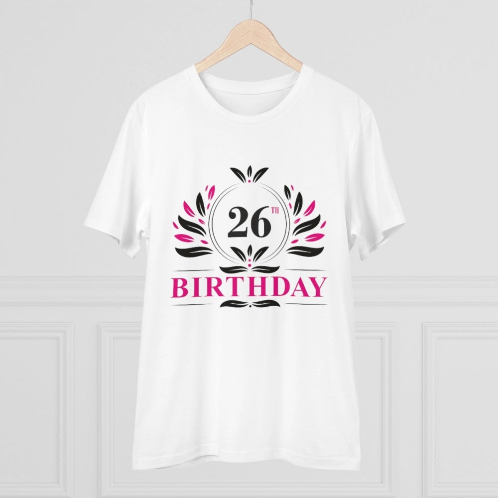 Men's PC Cotton 26th Birthday Printed T Shirt