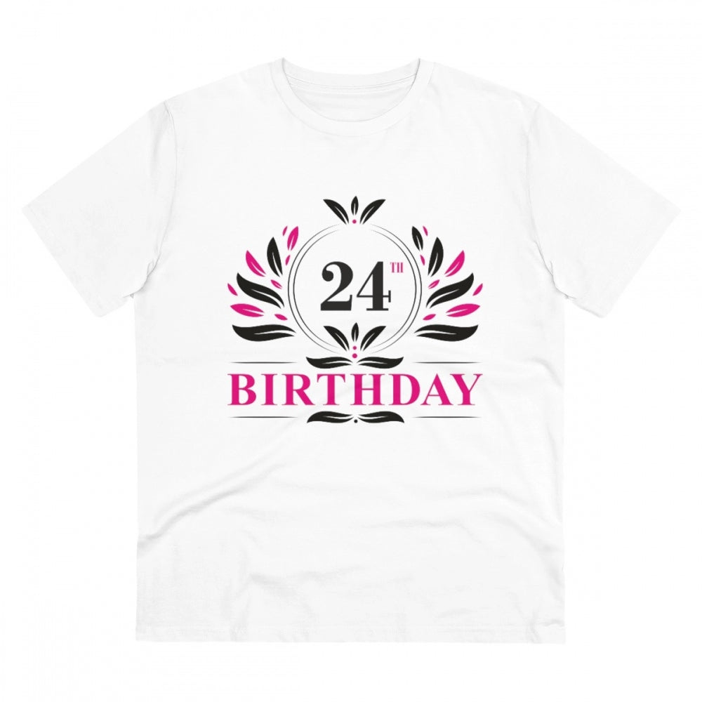 Men's PC Cotton 24th Birthday Printed T Shirt