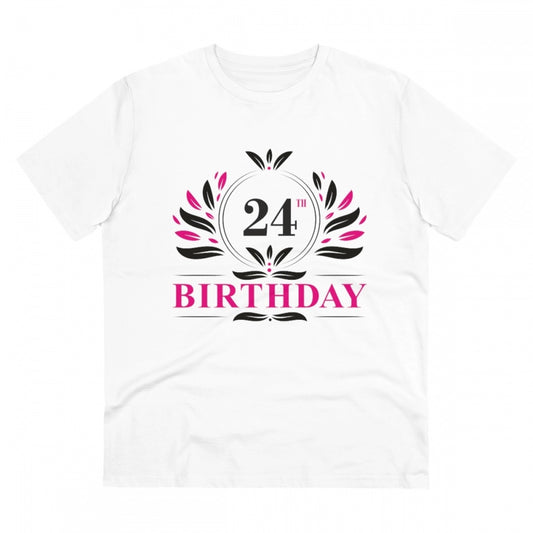 Men's PC Cotton 24th Birthday Printed T Shirt