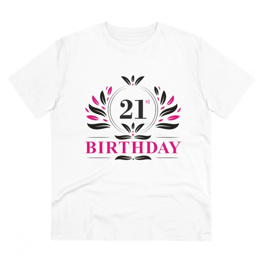 Men's PC Cotton 21st Birthday Printed T Shirt
