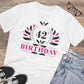 Men's PC Cotton 42nd Birthday Printed T Shirt