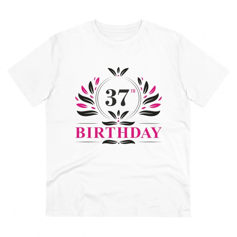 Men's PC Cotton 37th Birthday Printed T Shirt