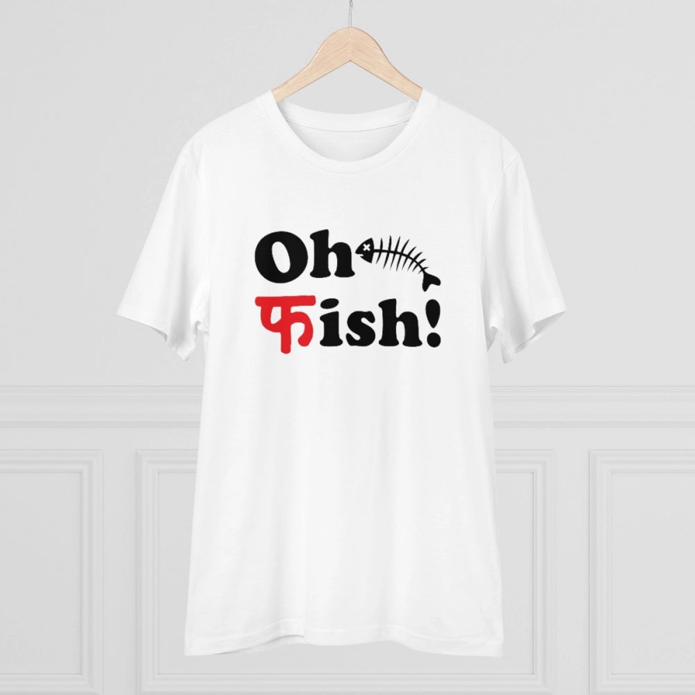 Men's PC Cotton Oh Fish Printed T Shirt