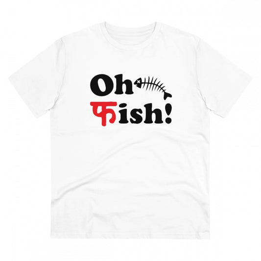 Men's PC Cotton Oh Fish Printed T Shirt