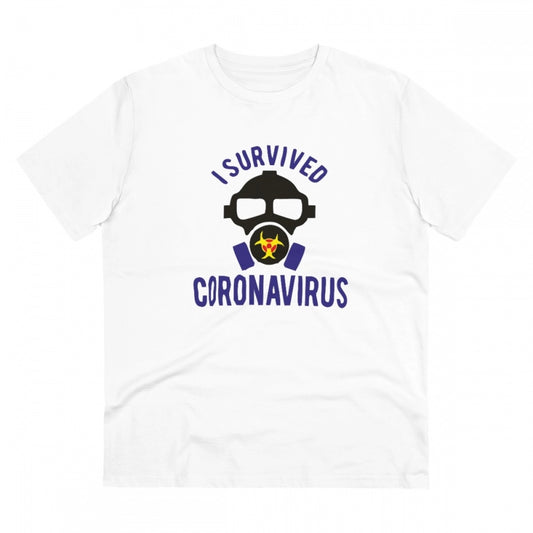 Men's PC Cotton I Survived Coronavirus Printed T Shirt