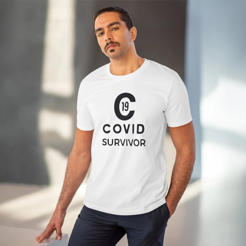Men's PC Cotton Covid 19 Survivor Printed T Shirt