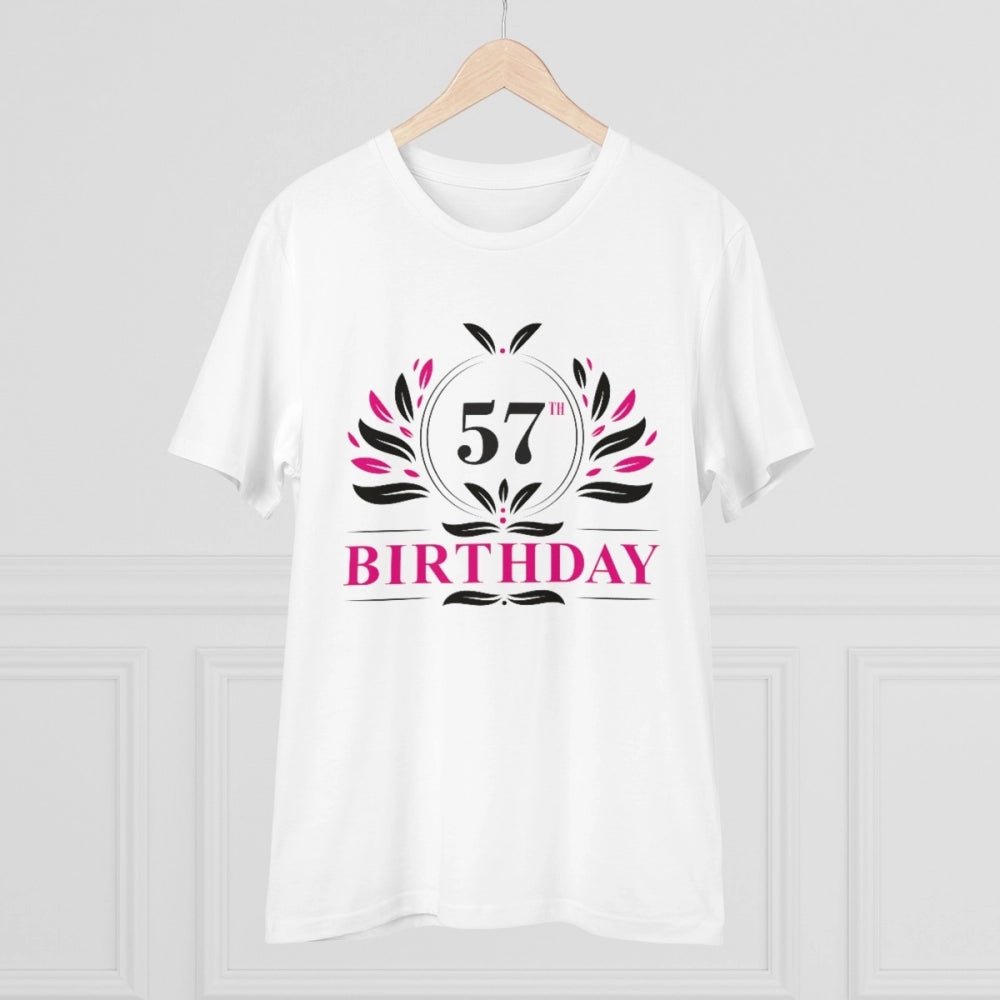 Men's PC Cotton 57th Birthday Printed T Shirt