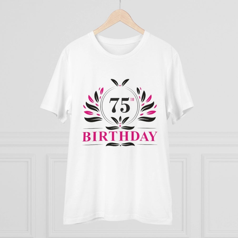 Men's PC Cotton 75th Birthday Printed T Shirt